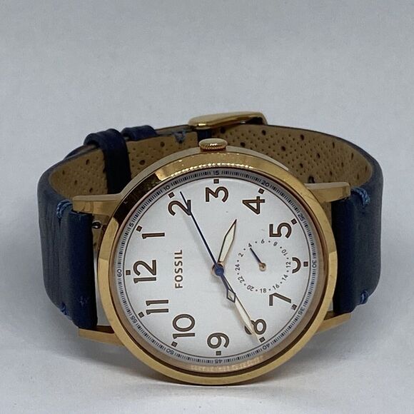 Fossil Everyday Muse ES4062 Women's Blue Leather Analog Dial Quartz Watch OP841 - Picture 7 of 12